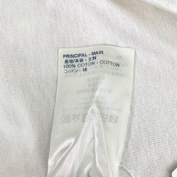 Louis Vuitton White Cotton T-Shirt With Black Script Logo Design Size Medium - Picture 6 of 8